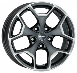 Диск MAK Liberty 7,5x17 5x108 ET39 DIA 72 Gun Met-Mirror Face