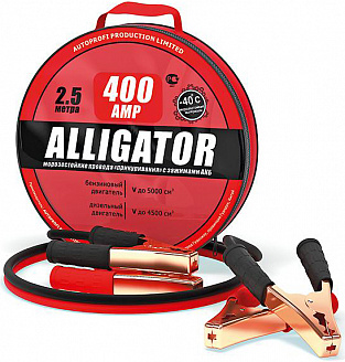 AUTOPROFI BC-400 Провода пусковые Alligator 400А 2,5 м. AUTOPROFI BC-400 Провода пусковые Alligator 400А 2,5 м.
